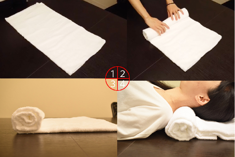 バスタオル枕の作り方