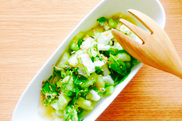 【簡単薬膳レシピ付き】切って和えるだけ!イライラを吹き飛ばすセロリとじゃこのグレープフルーツサラダ♪