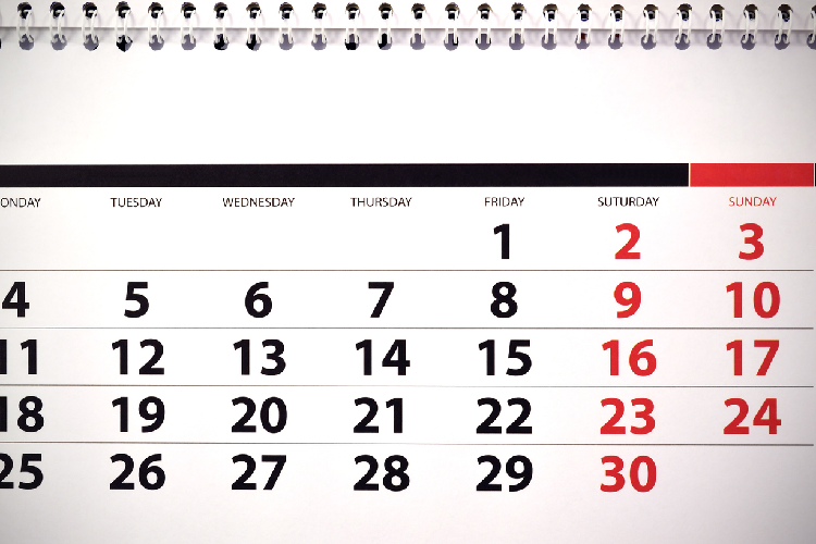 カレンダーのイメージ画像