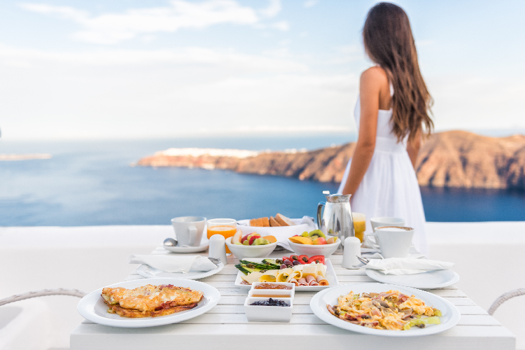 地中海の食事と女性