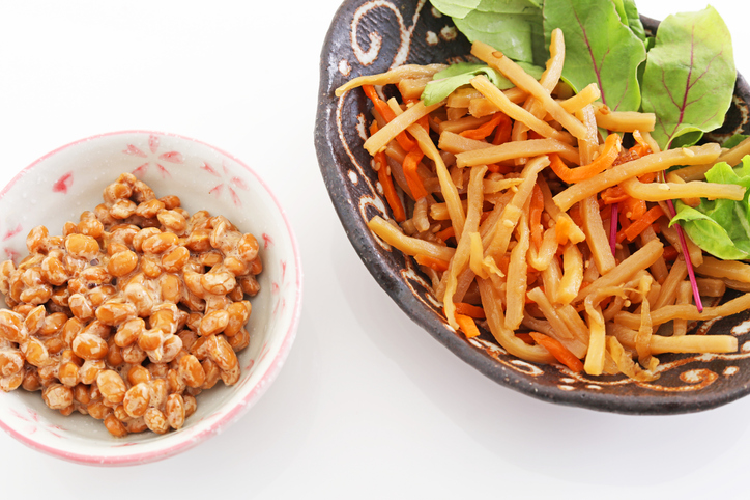 納豆ときんぴらごぼう