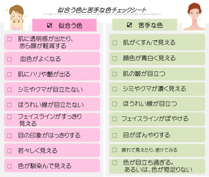 好きな色が似合う色とは限らない。似合う色の効果と見分け方