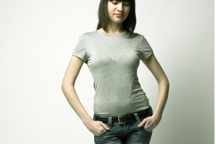 体のラインがでる服