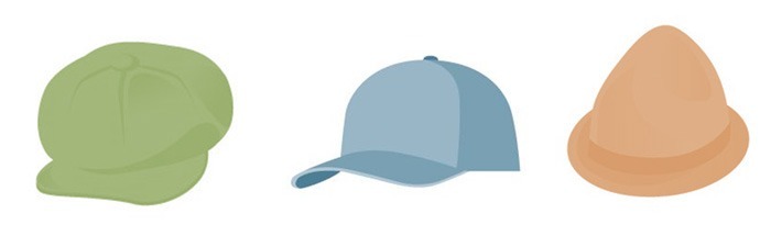 逆三角形の顔に合う帽子のイメージ