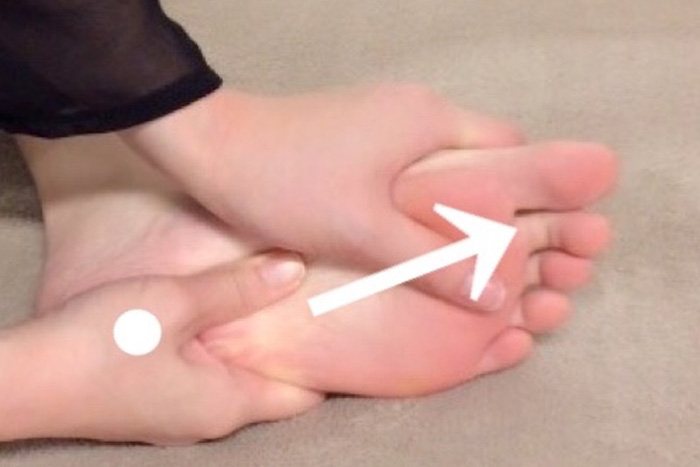 足裏をほぐすイメージ