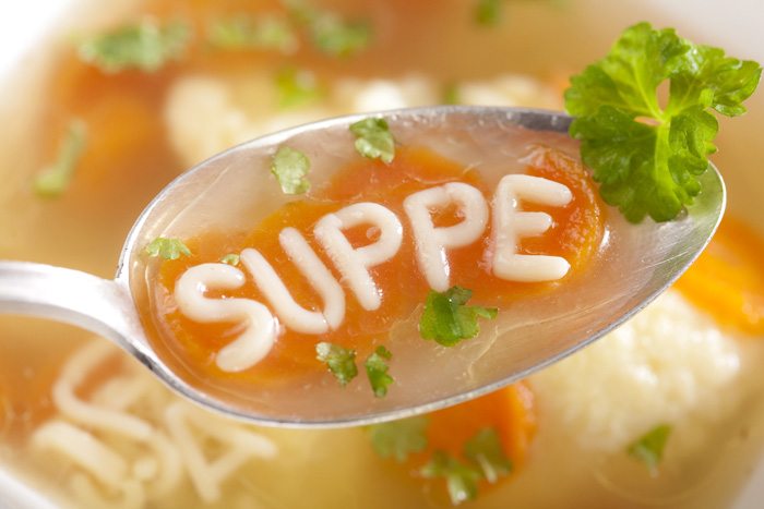 スープを食べるイメージ